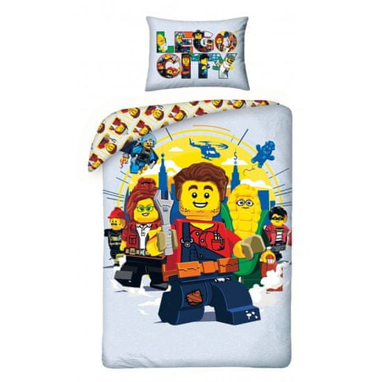 Halantex Povlečení LEGO CITY Adventures grey Bavlna, 140/200, 70/90 cm
