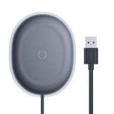 shumee Jelly Qi 15W bezdrátová nabíječka pro sluchátka + USB - USB-C kabel, černá