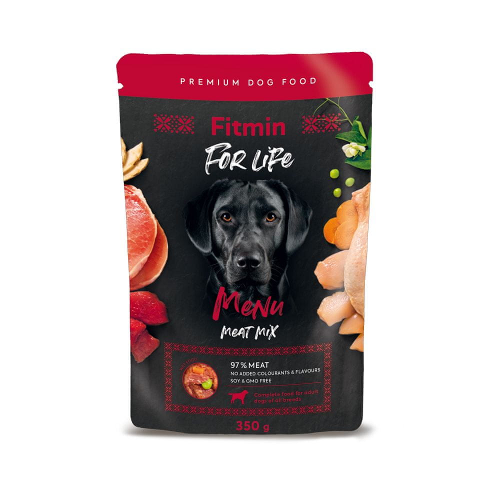 Levně Fitmin For Life dog MENU meat mix pouch 10×350 g