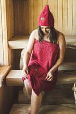 Sotra Kilt do sauny dámský, vínový, 100% bavlna