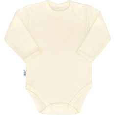 NEW BABY Nové kojenecké bavlněné body s dlouhým rukávem Pastel Beige 74 (6-9m)