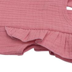 NEW BABY New Baby Summer Nature Collection Dětské mušelínové šaty Pink 56 (0-3m)