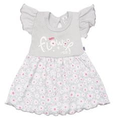 NEW BABY New Baby Happy Flower Letní bavlněné dětské šaty s čelenkou 68 (4-6m)