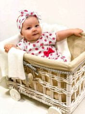 NEW BABY New Baby Strawbery 56 (0-3m) Dětské bavlněné šaty s čelenkou