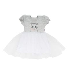NEW BABY New Baby Wonderful Dětské šaty s tylem Grey 74 (6-9m)