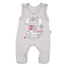 NEW BABY New Baby Mouse baby onesies šedá 56 (0-3m)