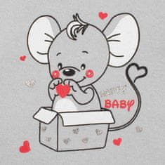 NEW BABY Nové dětské bryndáky Baby Mouse šedé 62 (3-6m)