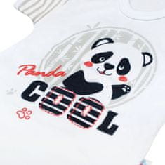 NEW BABY Nové dětské body s krátkým rukávem Panda 62 (3-6m)