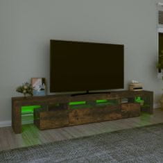 Vidaxl TV skříňka s LED osvětlením kouřový dub