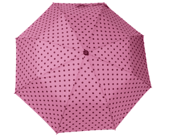 Perletti Dámský skládací vystřelovací deštník Puntík Technology, růžová
