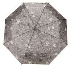 Perletti Dámský skládací deštník manuální "listy", šedá