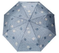 Perletti Dámský skládací vystřelovací deštník Listy, modrá