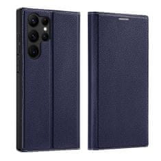 Dux Ducis Skin X2 knížkové kožené pouzdro na Samsung Galaxy S23 Ultra, modré