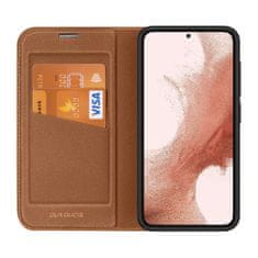 Dux Ducis Skin X2 knížkové kožené pouzdro na Samsung Galaxy S23, hnědé