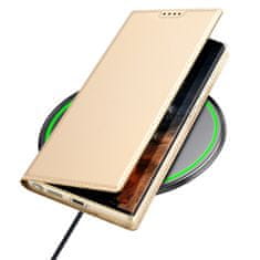 Dux Ducis Skin Pro knížkové kožené pouzdro na Samsung Galaxy S23 Ultra, zlaté