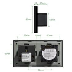 iQtech SmartLife JW04-WH, chytrá Wi-Fi zásuvka s kolíkem, 16 A, měření spotřeby, bílá