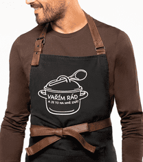 Kariban Vtipná zástěra na vaření EXCLUSIVE - Rendlík Barva: Černošedá