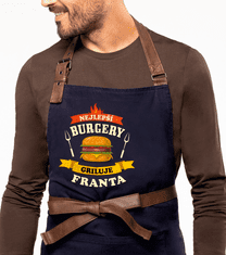 Kariban Zástěra na grilování se jménem EXCLUSIVE - Nejlepší burgery griluje Barva: Černošedá