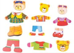 Bigjigs Toys Toys Oblékací puzzle Medvědí rodinka