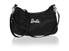 sarcia.eu Barbie Černá bageta taška/kabelka přes rameno, stříbrný zip 25,5x12,5x6,5 cm 