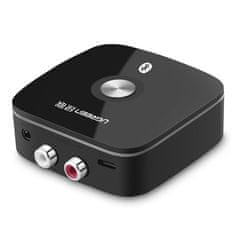 Greatstore Přijímač audio adaptéru Bluetooth 5.1 aptX 2RCA na 3,5 mm mini jack - černý