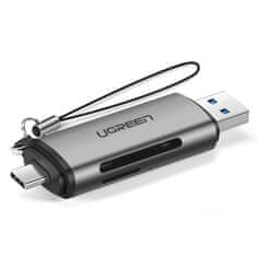 shumee Univerzální čtečka micro SD karet pro USB 3.0 a USB-C 3.0, šedá