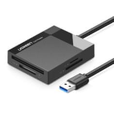 Greatstore Čtečka paměťových karet SD / micro SD / CF / MS konektor USB 3.0 1m - černá