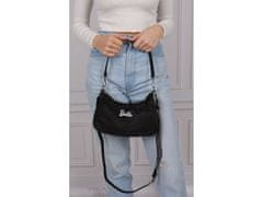 sarcia.eu Barbie Černá bageta taška/kabelka přes rameno, stříbrný zip 25,5x12,5x6,5 cm 