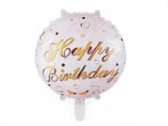 Kraftika 1ks ílá nafukovací balónek happy birthday, párty dekorace