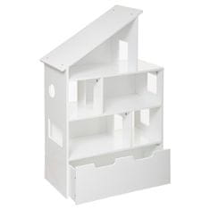 Atmosphera Dětská knihovna s úložným boxem na hračky bílá 30x64x103 cm