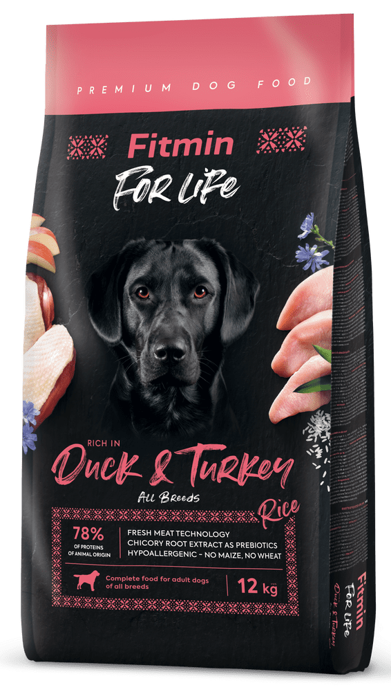 Levně Fitmin dog For Life Duck & Turkey 12 kg