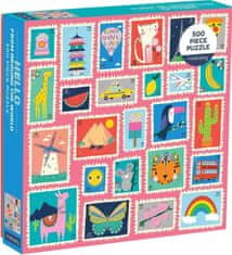 Mudpuppy  Čtvercové puzzle Pozdravy z celého světa 500 dílků