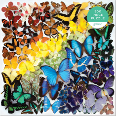 Galison  Čtvercové puzzle Duhoví motýli 500 dílků