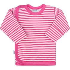 NEW BABY New Baby Classic II dětská košile s růžovými proužky 68 (4-6m)