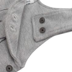 NEW BABY New Baby Cool šedé dětské zahradnické kalhoty 62 (3-6m)