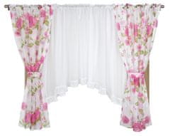 Strefa Firan Ready Curtain, Sicílie 500x 160 cm, kamínky, růžová