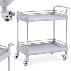 shumee Lékařský laboratorní vozík se 2 policemi 82 x 53 x 91 cm