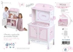 DeCuevas 54846 Dřevěná šatní skříň pro panenky s hracím centrem NIZA 2022