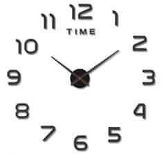Ruhhy Designové 3D nalepovací hodiny 130 cm Černé Ruhhy 19928
