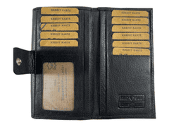 Dailyclothing Dámská kožená peněženka - černá SN05