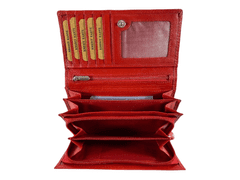 Dailyclothing Dámská kožená peněženka - červená SN05