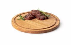 Continenta Prkénko kulaté na servírování steaků, dub, 28 x 1,8 cm
