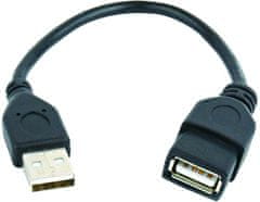 CABLEXPERT kabel USB A-A 15cm 2.0 prodlužovací HQ zlacené kontakty, černá