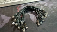 OEM UTP síťový kabel kat.6 PC-HUB - 0,25m, černá