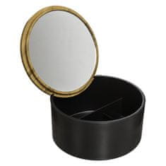 5five Šperkovnice se zrcadlem, černá, 13,5 x 7 cm