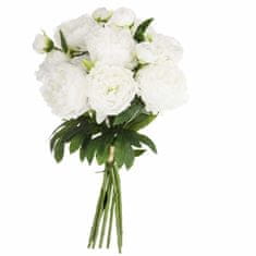 Atmosphera Kytice umělých květin, dekorativní, 13 pivoňky v bílé, výška 50 cm