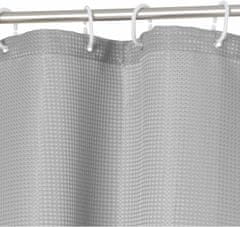 5five Šedý sprchový závěs s polyestru ABELIE, 180x200 cm