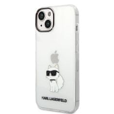 Karl Lagerfeld Lagerfeld IML Choupette NFT Zadní Kryt pro iPhone 14 Plus Transparent
