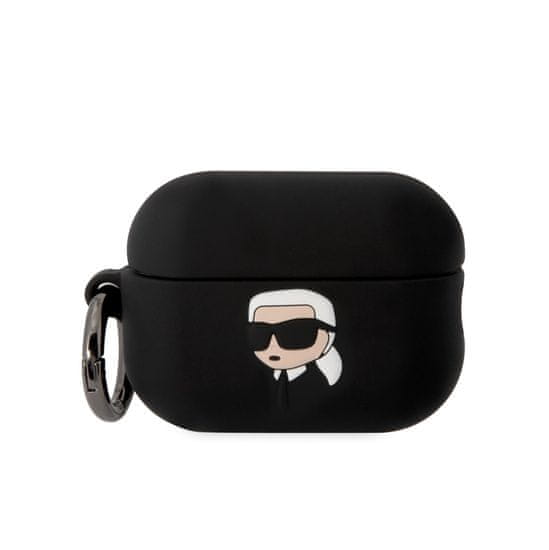 Karl Lagerfeld Lagerfeld 3D Logo NFT Karl Head Silikonové Pouzdro pro Airpods Pro 2 Black