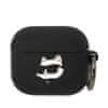 Lagerfeld 3D Logo NFT Choupette Head Silikonové Pouzdro pro Airpods 3 Black